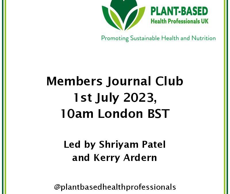 Members Journal Club, July 2023