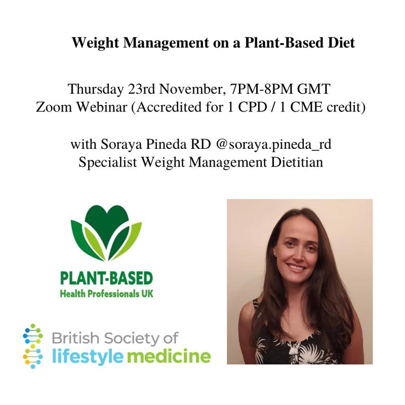 Weight Management on a Plant-Based Diet with Soraya Pineda, Specialist Weight Management Dietitian