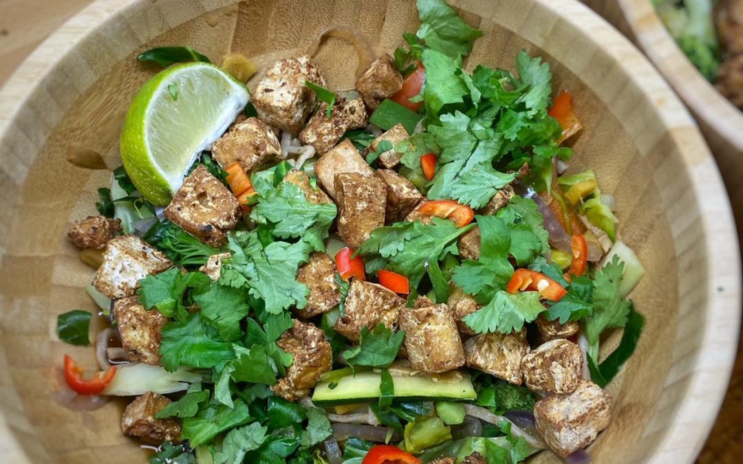 Crispy Tofu Noodle Bowl