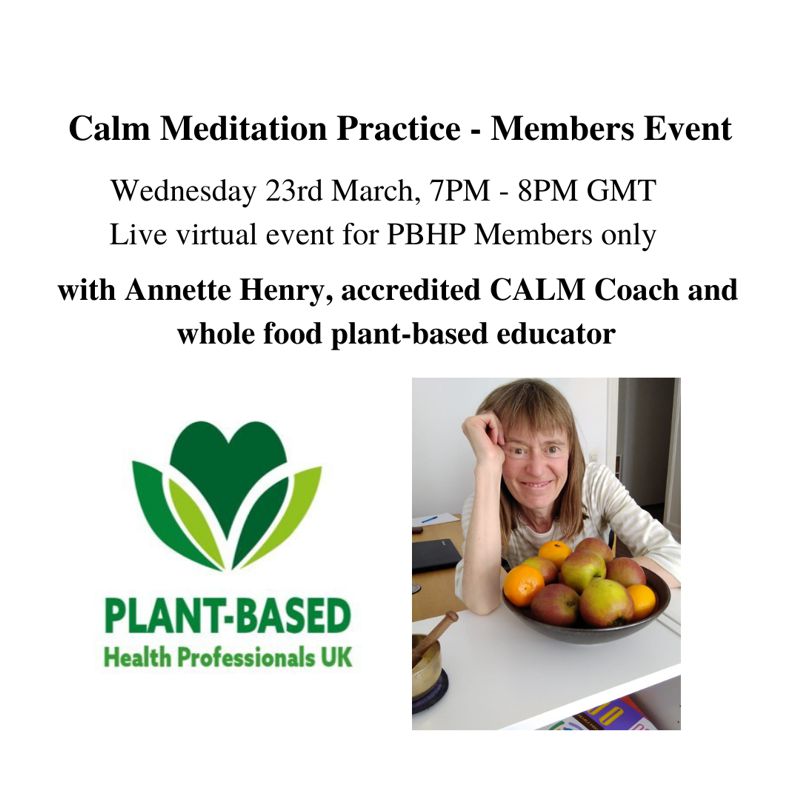 Calm Meditation Practice for PBHP Members with Annette Henry, accredited CALM Coach