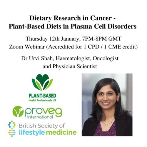 Dietary Research in Cancer – Plant-Based Diets in Plasma Cell Disorders