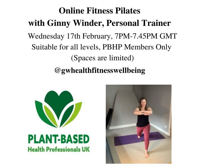 Online Fitness Pilates for PBHP Members with Ginny Winder, Personal Trainer