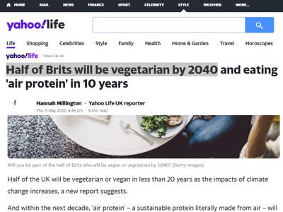 Half of Brits will be vegetarian by 2040