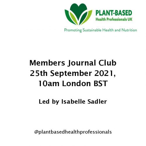 Monthly Journal Club – September 2021