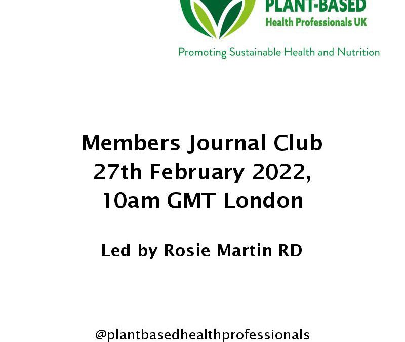 Monthly Journal Club – February 2022