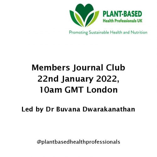 Monthly Journal Club – January 2022