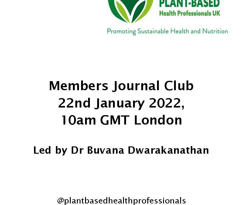 Monthly Journal Club – January 2022