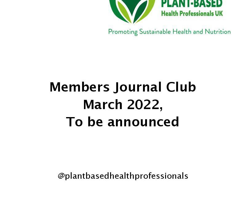 Monthly journal club – March 22