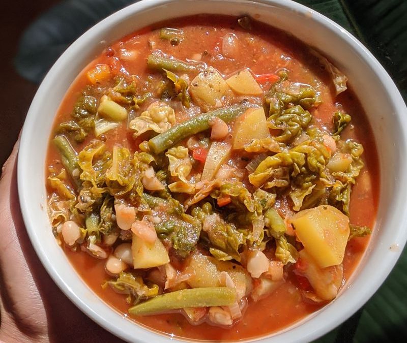 Green Pea Minestrone Soup