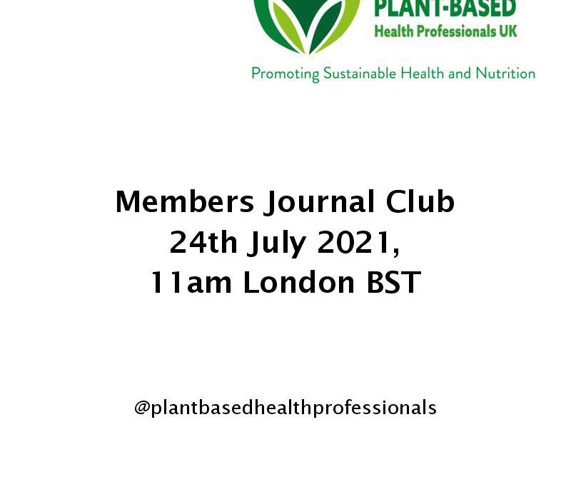 Monthly Journal Club – July 2021