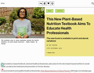 Plant based news This New Plant-Based Nutrition Textbook Aims To Educate Health Professionals