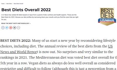 Review of the week’s plant-based nutrition news 9th January 2022