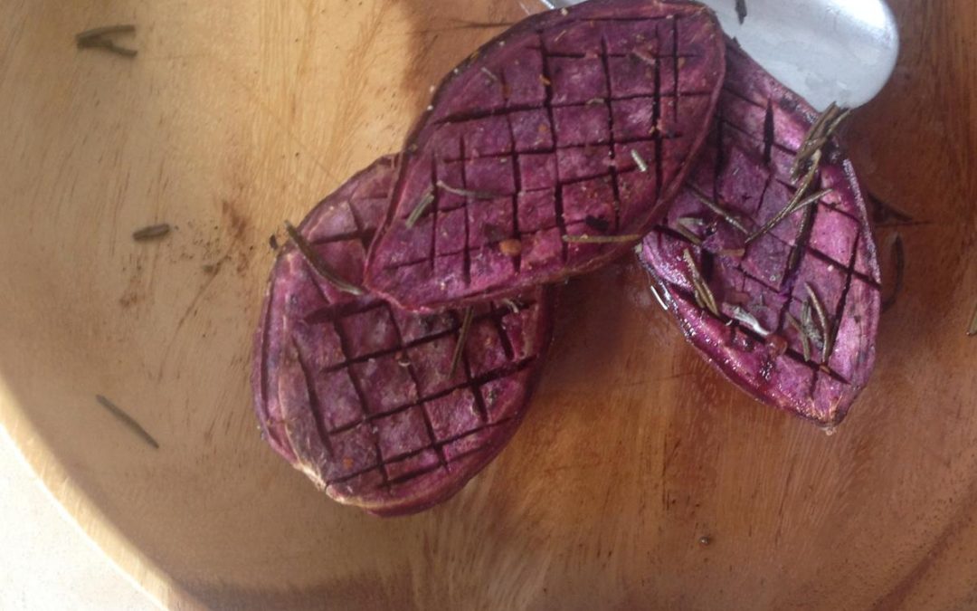 Baked Purple Potato Halves
