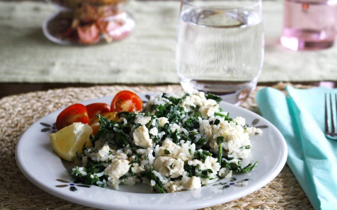 Rice and tofu scramble
