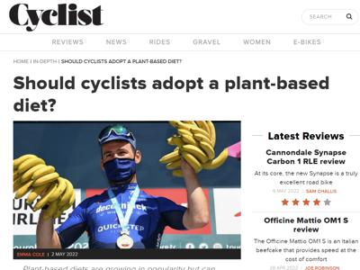 Should cyclists adopt a plant-based diet?