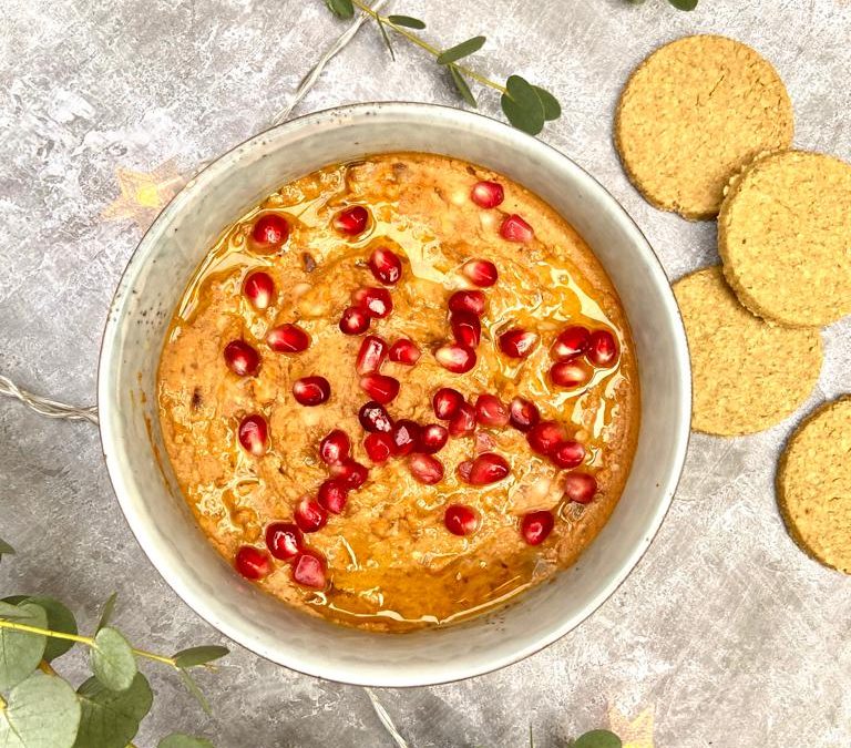 Festive Chestnut Hummus & Mixed Seed Oatcakes