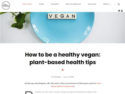How to be a healthy vegan - plant based health tips
