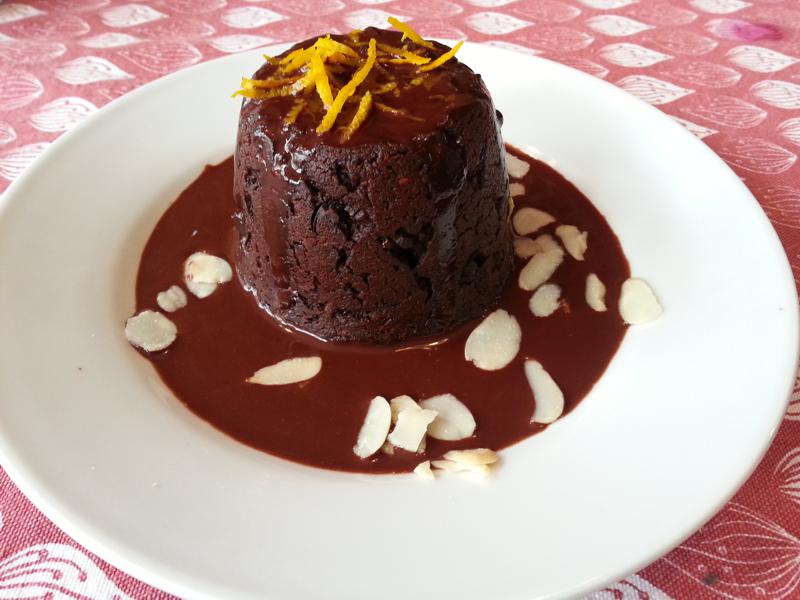 Chocolate Christmas pudding (gluten & sugar free)