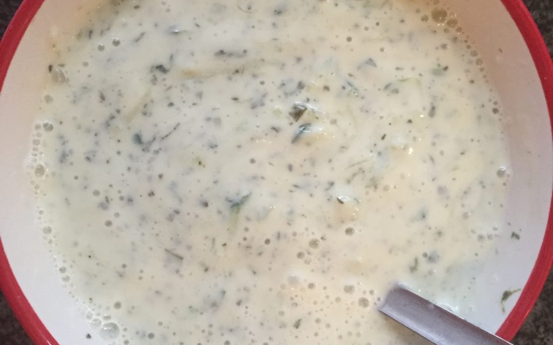 Sweet corn or cucumber mint raita